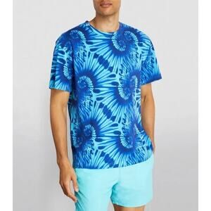 Vilebrequin Tareck Tie Dye Graphic Tee Blue Crewneck T-Shirt Men’s Size XL